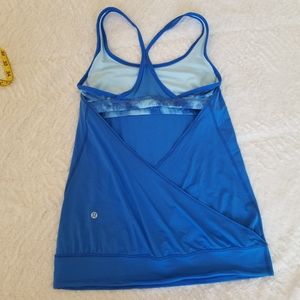 Lululemon 2-in-1 Racerback Draped Open Back Tank
